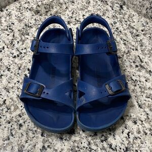 Birkenstock Kids Blue Sandals with Buckles